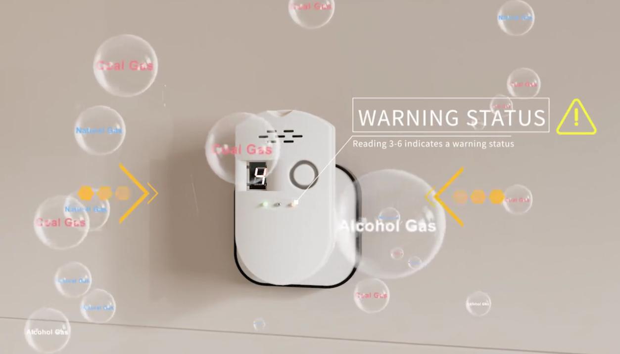 Alarma de gas inteligente Ningbo PdLux PD-GSV8-Sistema avanzado de detección y seguridad
