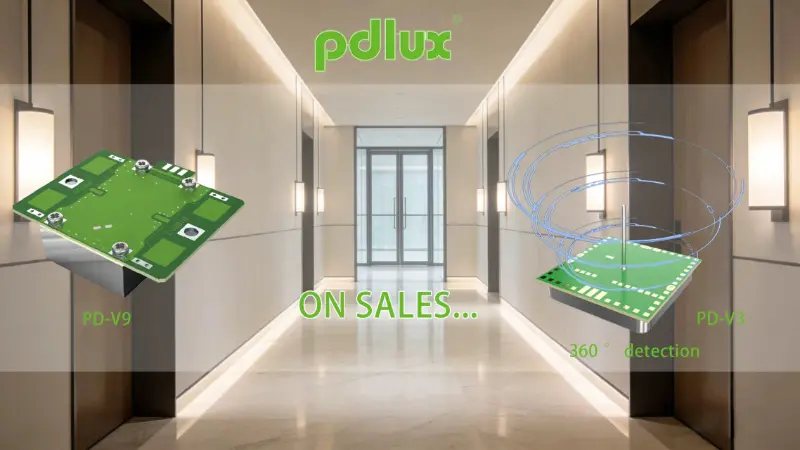 Sensores de movimiento por microondas PD-V9 y PD-V3