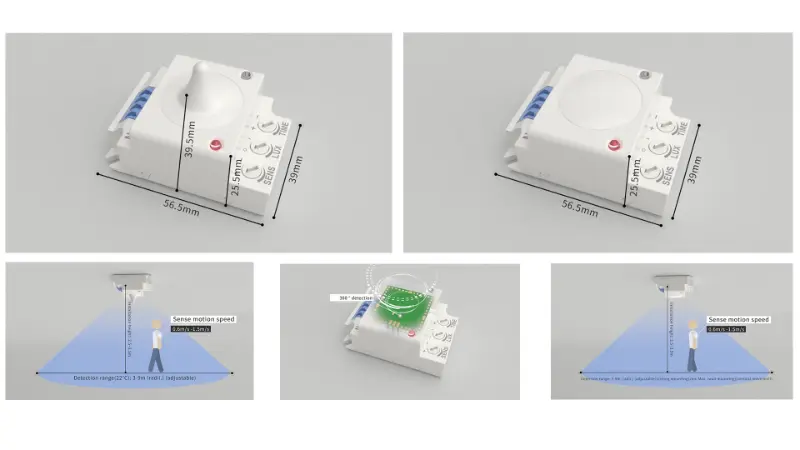 PDLUX lanza sensores de microondas PD-MV1029A y PD-MV1029B de 5,8 GHz para iluminación interior inteligente